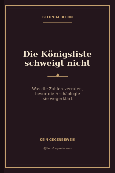 Cover: Die Königsliste schweigt nicht – Kein Gegenbeweis